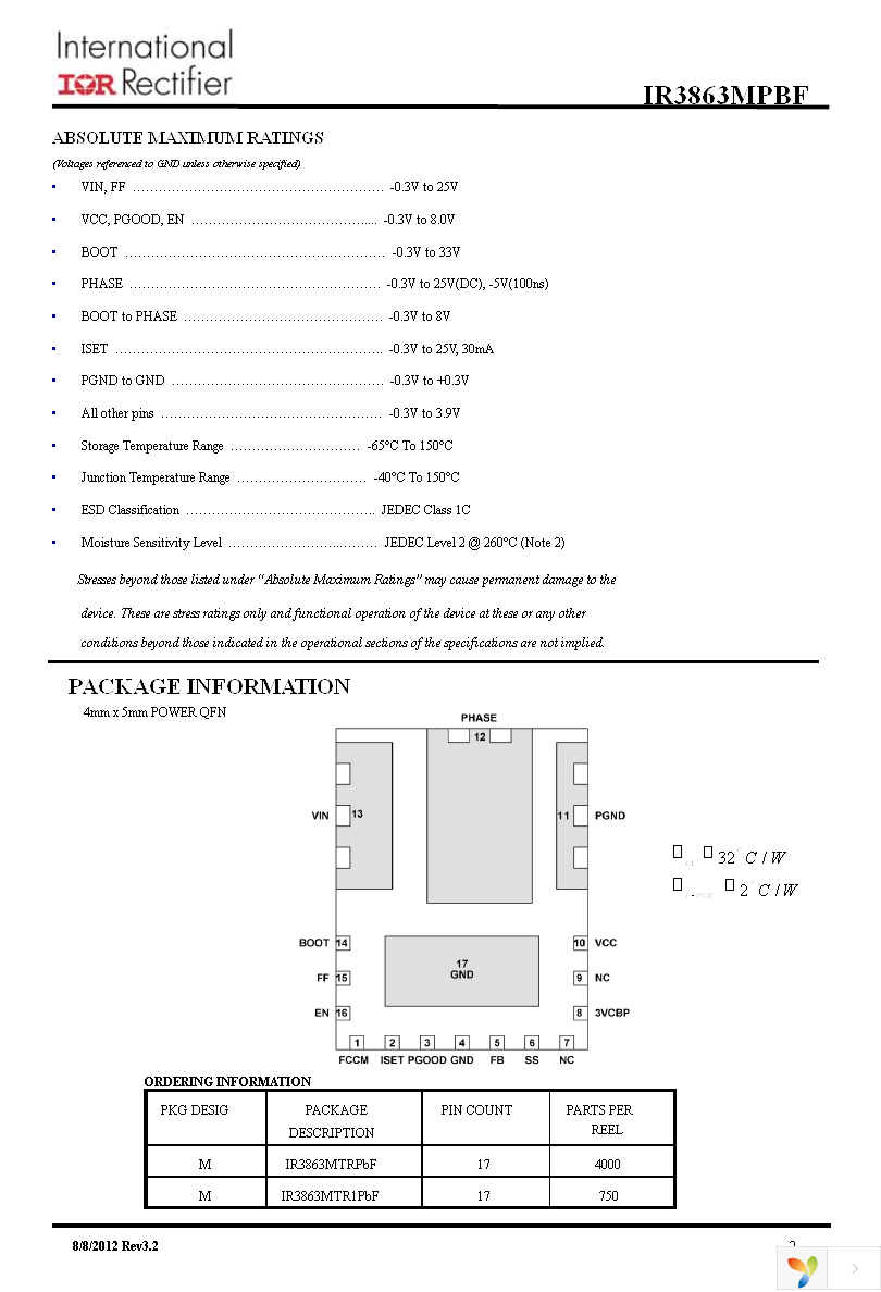 IR3863MTRPBF Page 2