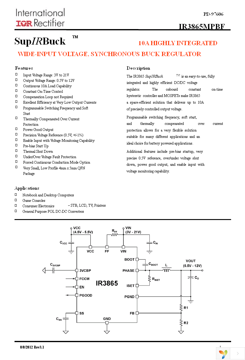 IR3865MTRPBF Page 1