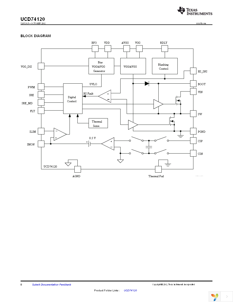 UCD74120RVFR Page 8