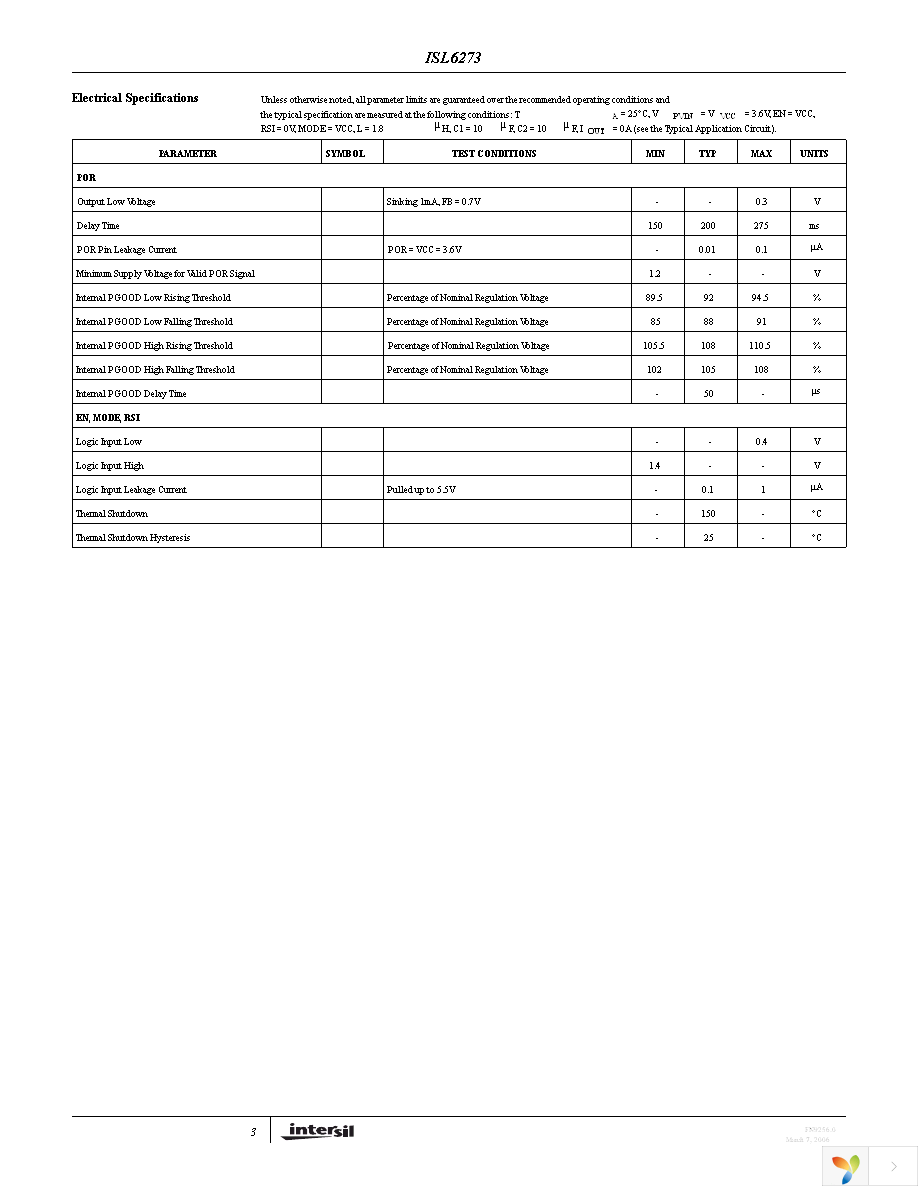 ISL6273IRZ Page 3