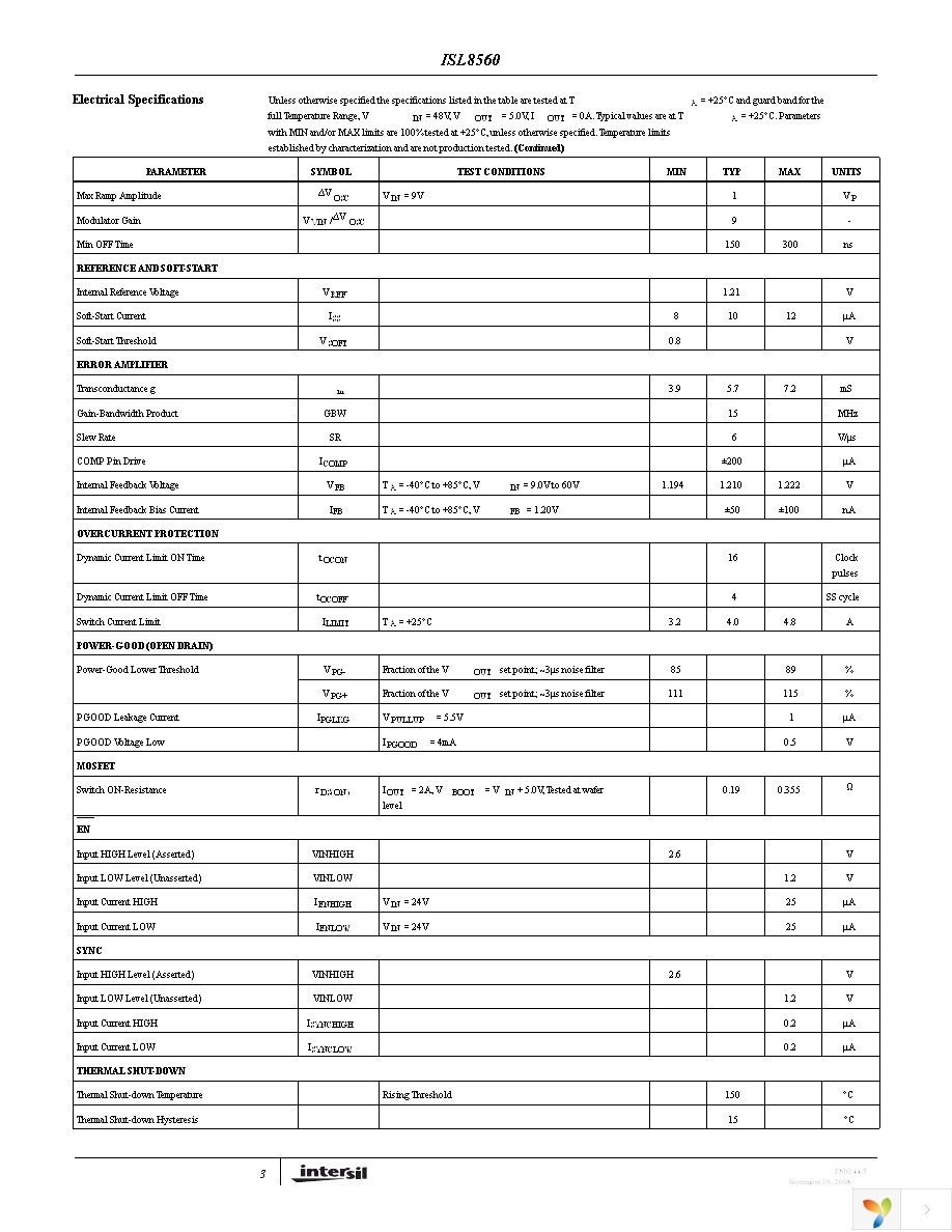 ISL8560IRZ-T Page 3