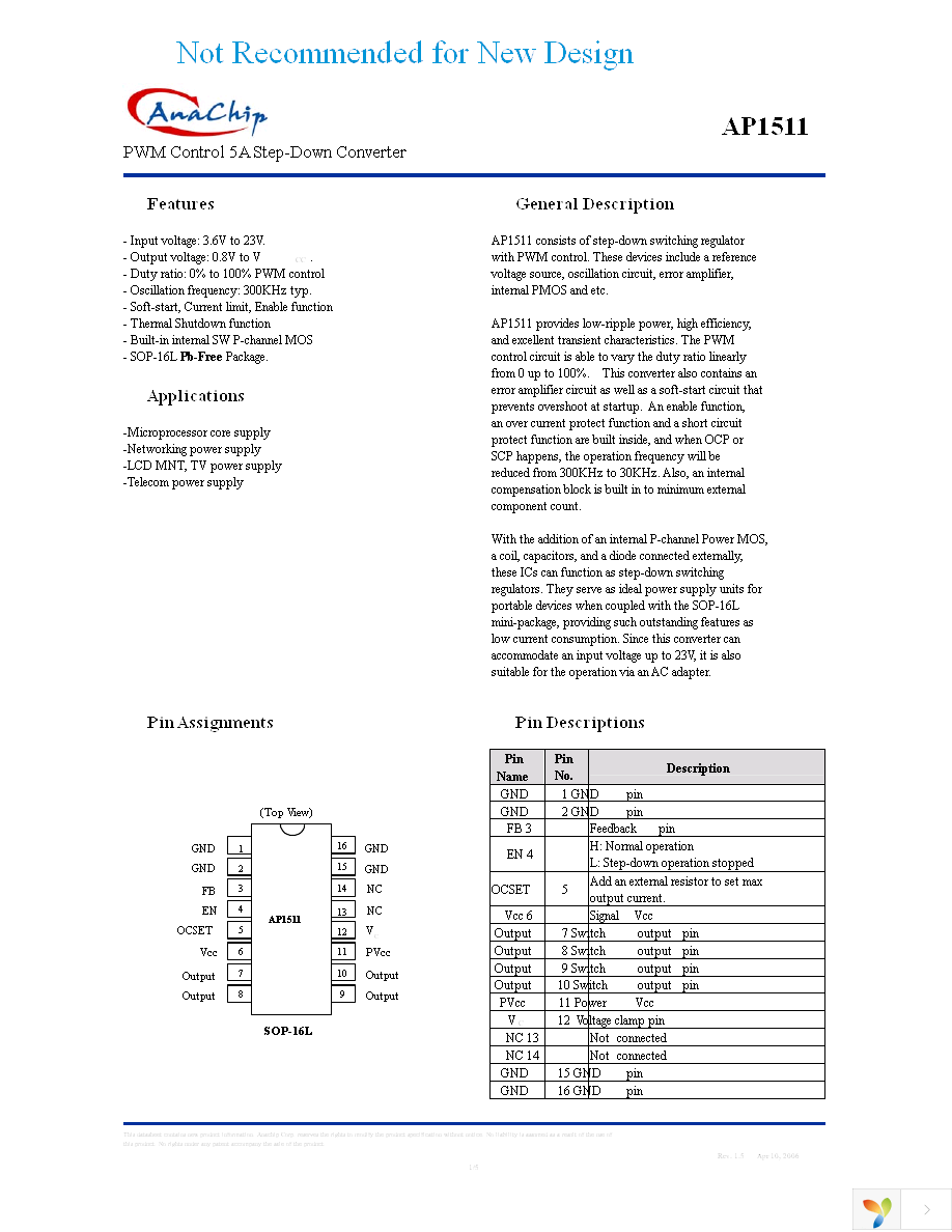 AP1511SL-13 Page 1