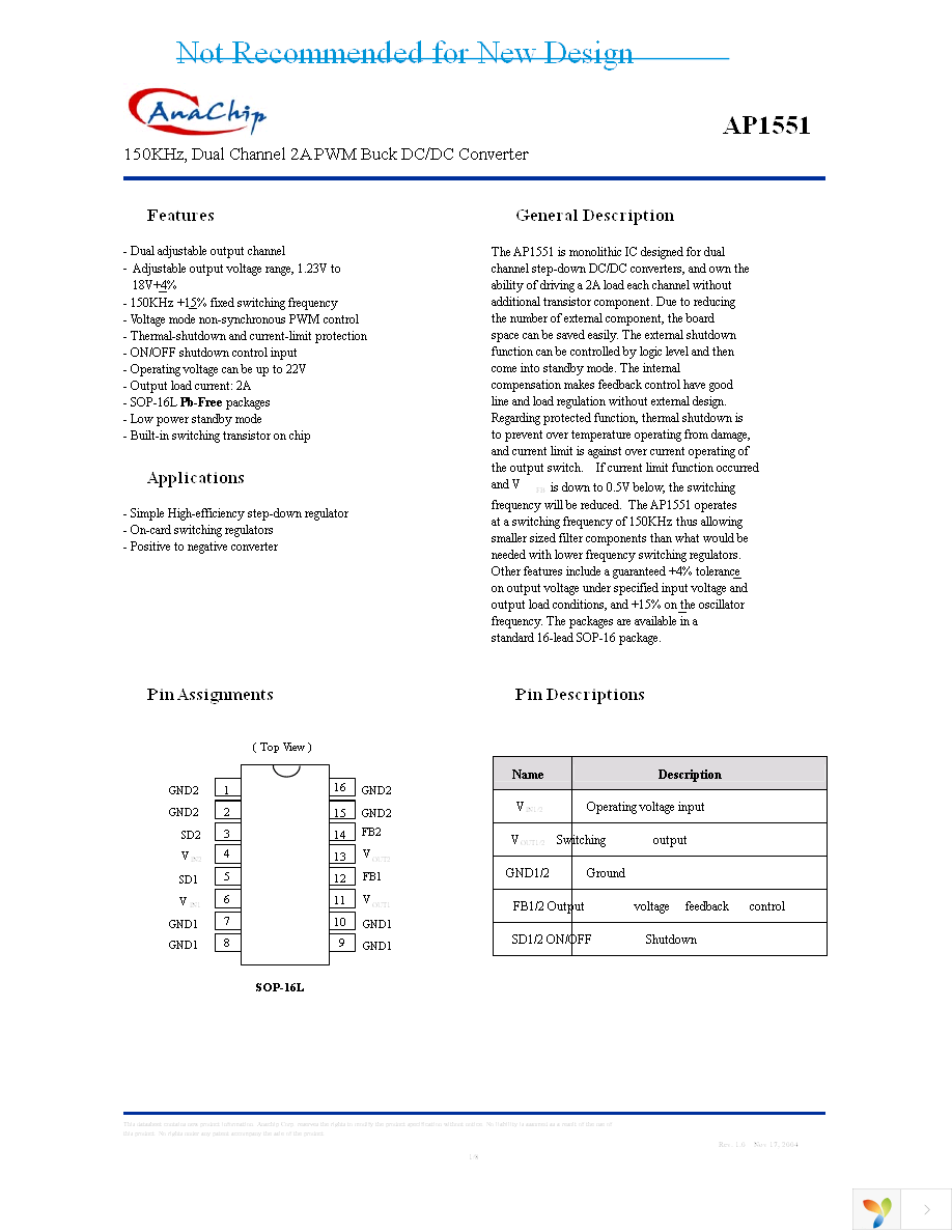 AP1551SL-13 Page 1