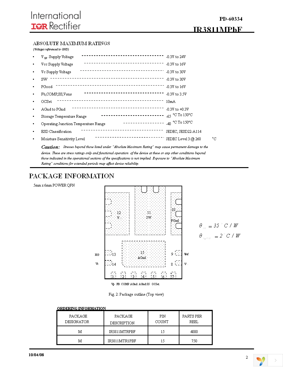 IR3811MTRPBF Page 2