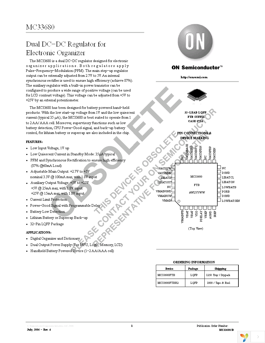 MC33680FTBR2 Page 1