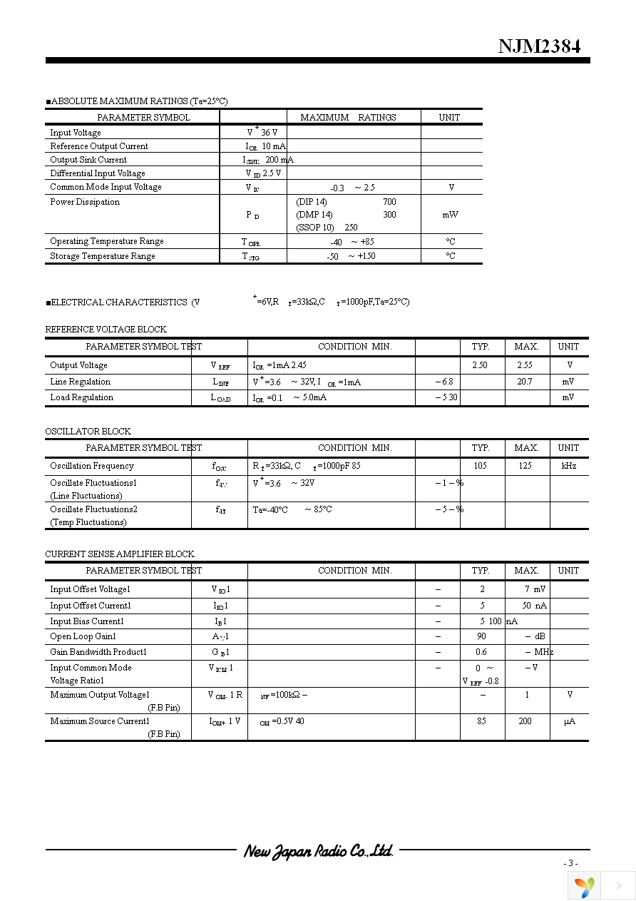 NJM2384D Page 3