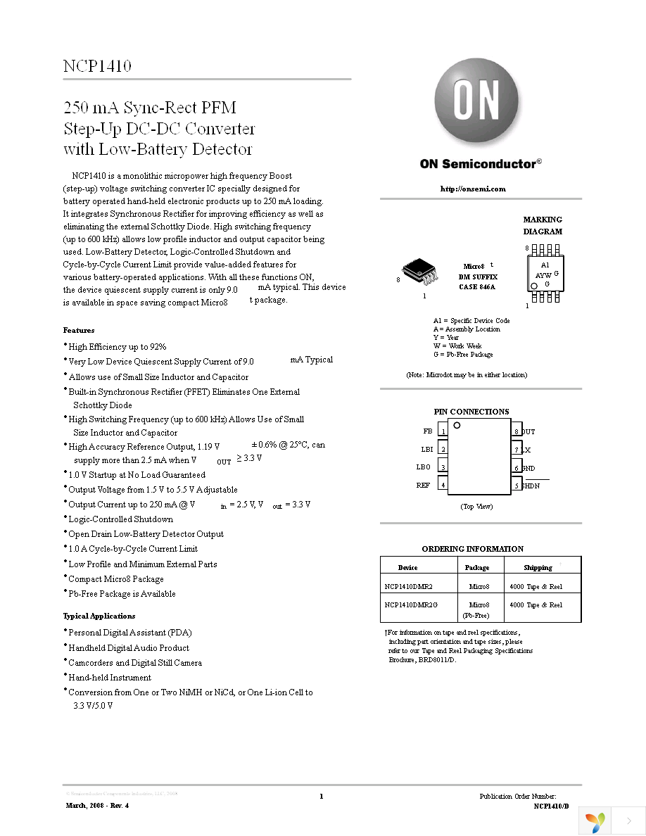 NCP1410DMR2 Page 1