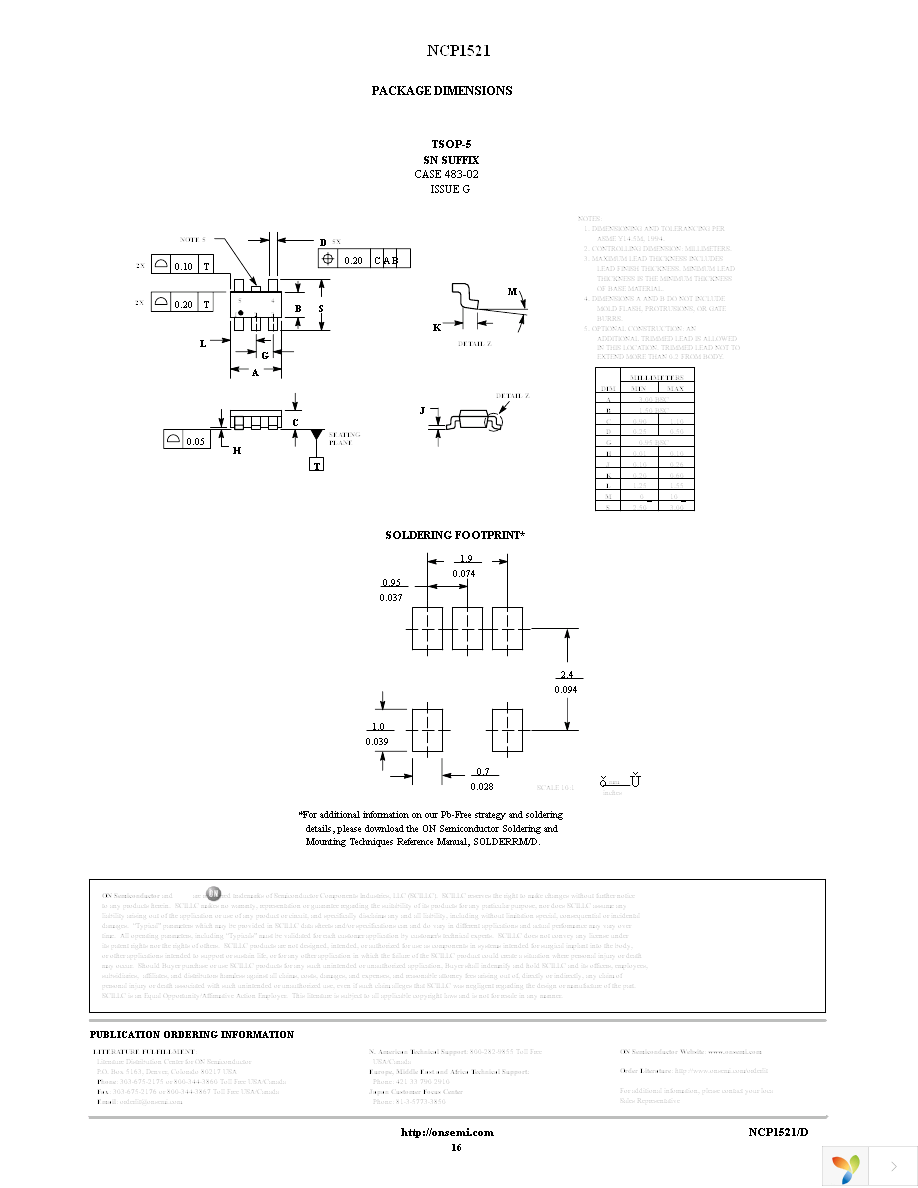 NCP1521ASNT1G Page 16