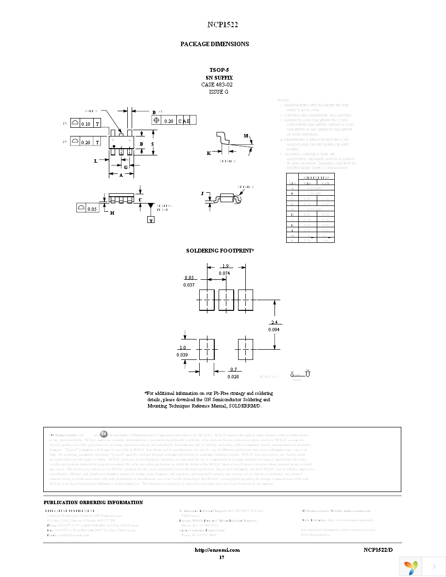 NCP1522ASNT1G Page 17