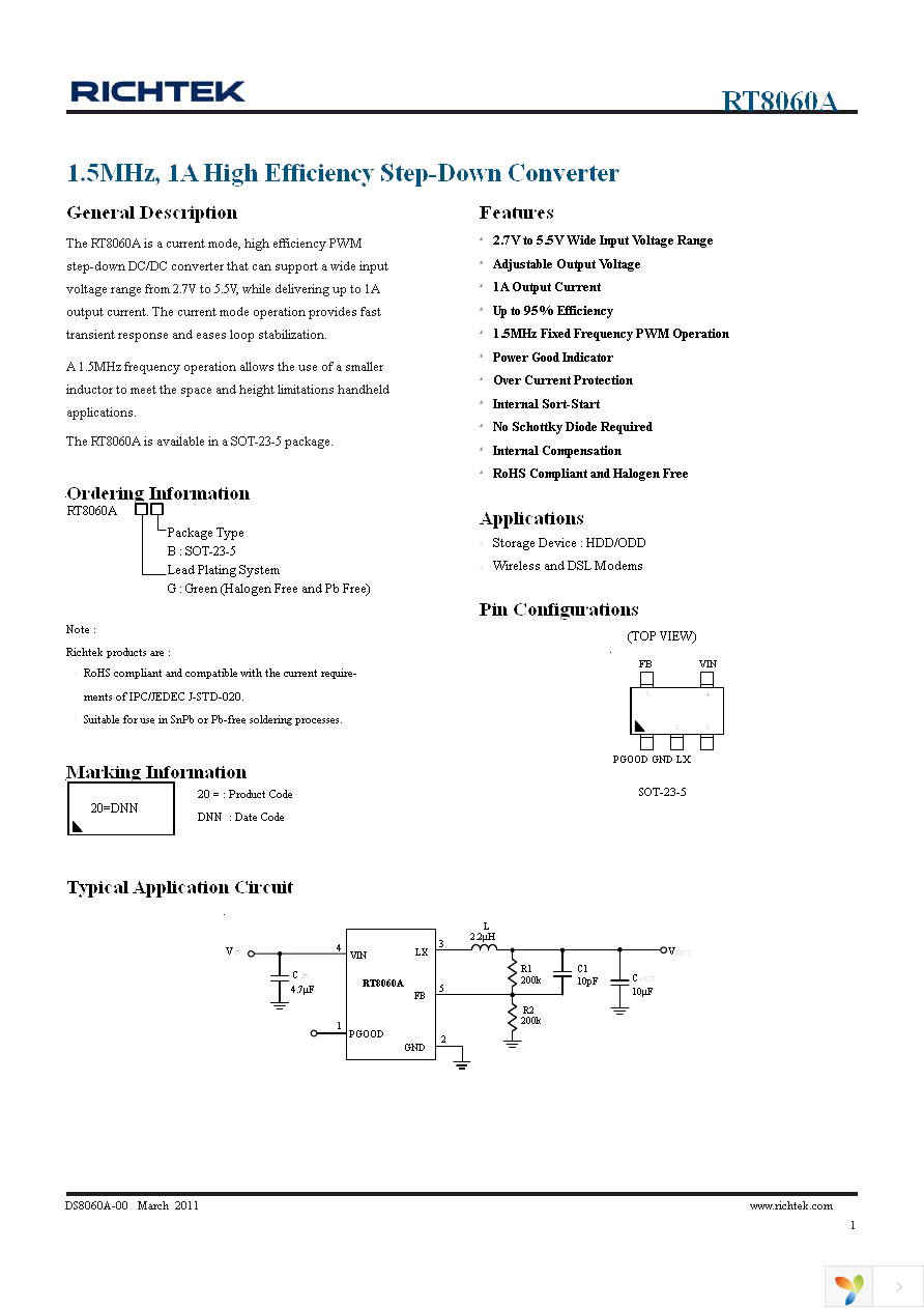 RT8060AGB Page 1