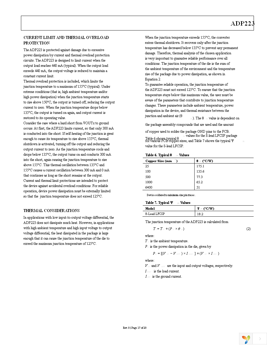 ADP223ACPZ-R7 Page 17