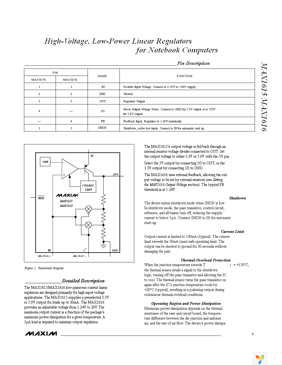 MAX1615EUK+T Page 5