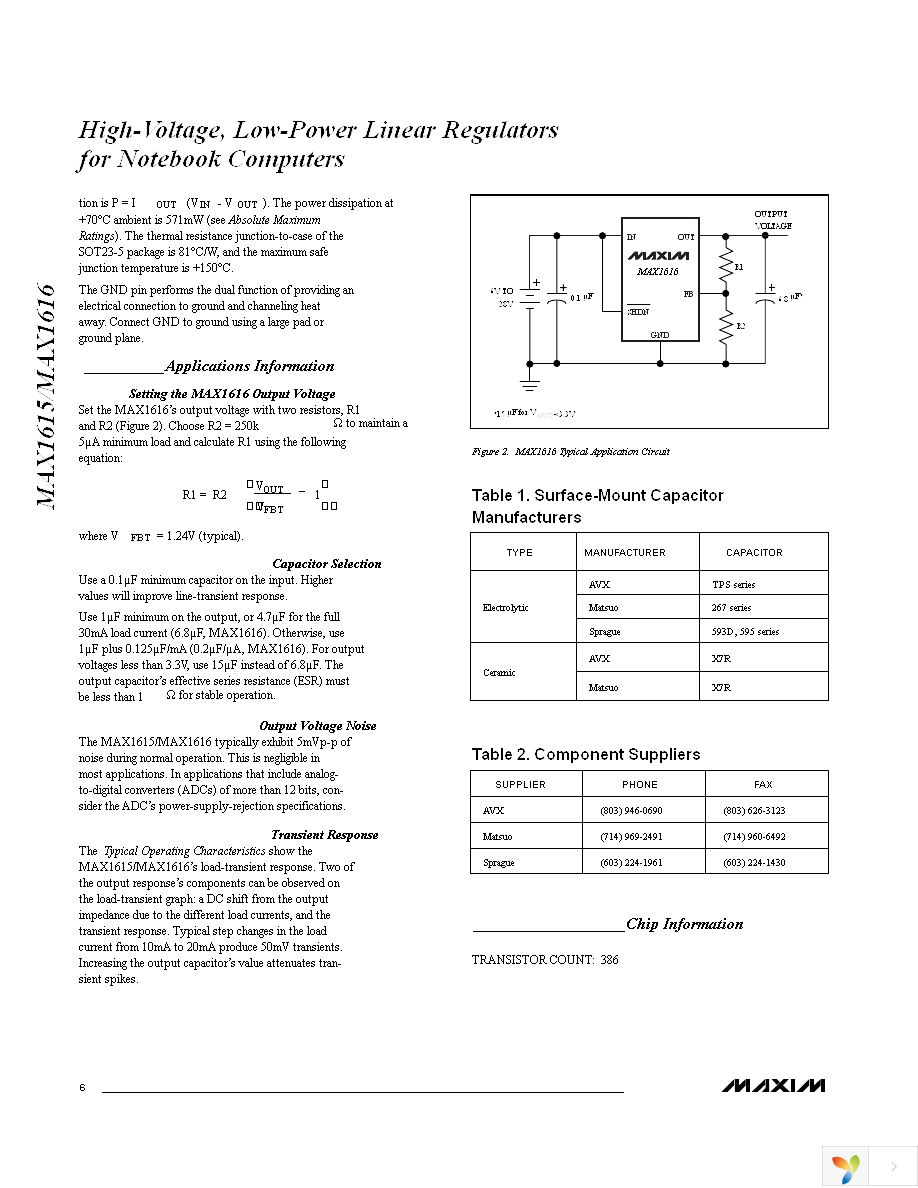 MAX1615EUK+T Page 6