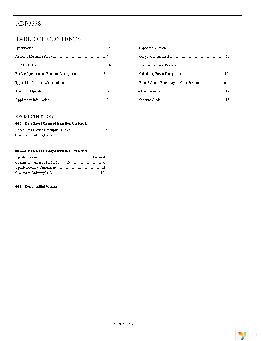 ADP3338AKCZ-5-REEL Page 2