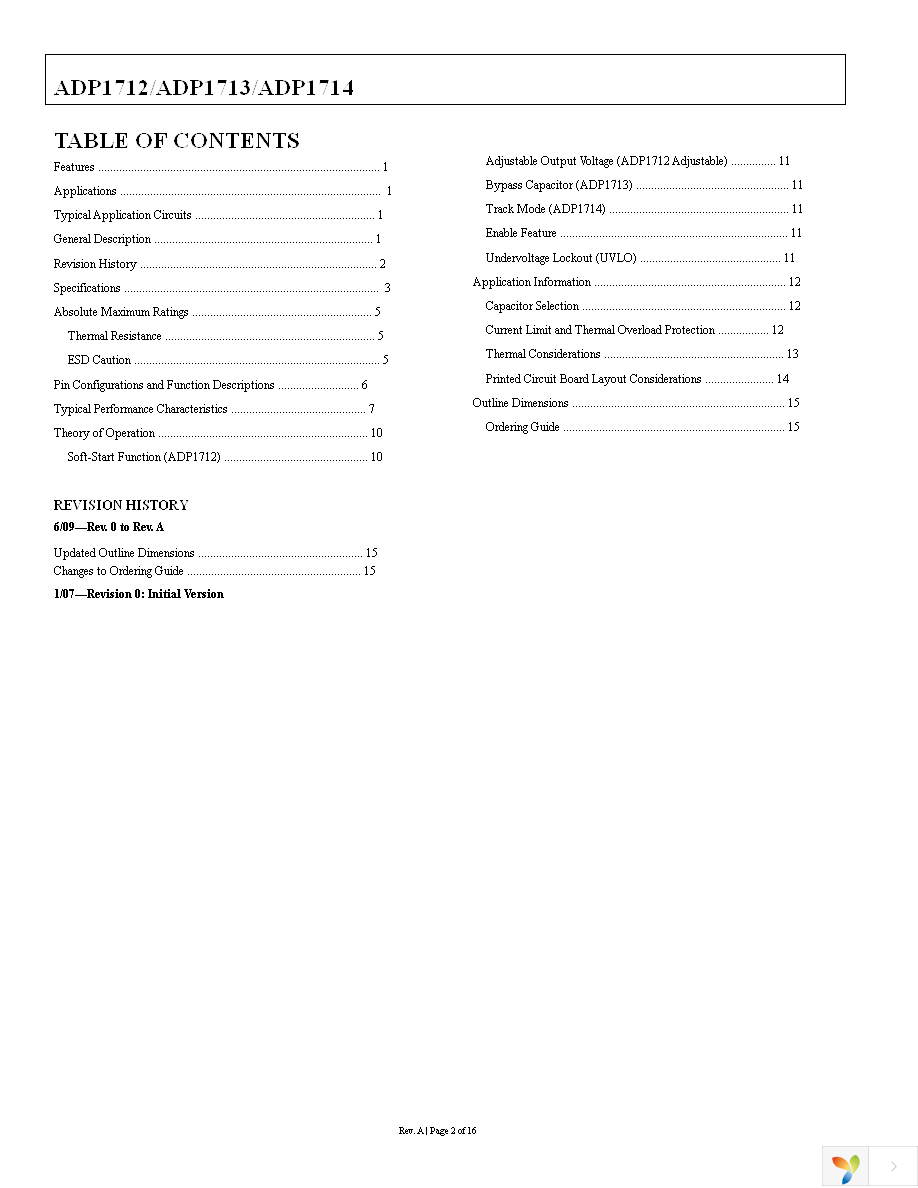 ADP1712AUJZ-1.8-R7 Page 2