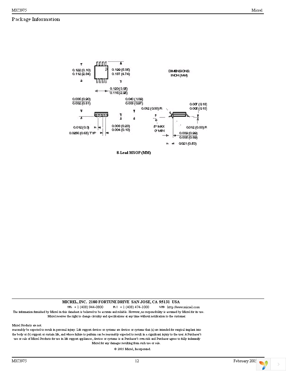 MIC3975-5.0YMM Page 12