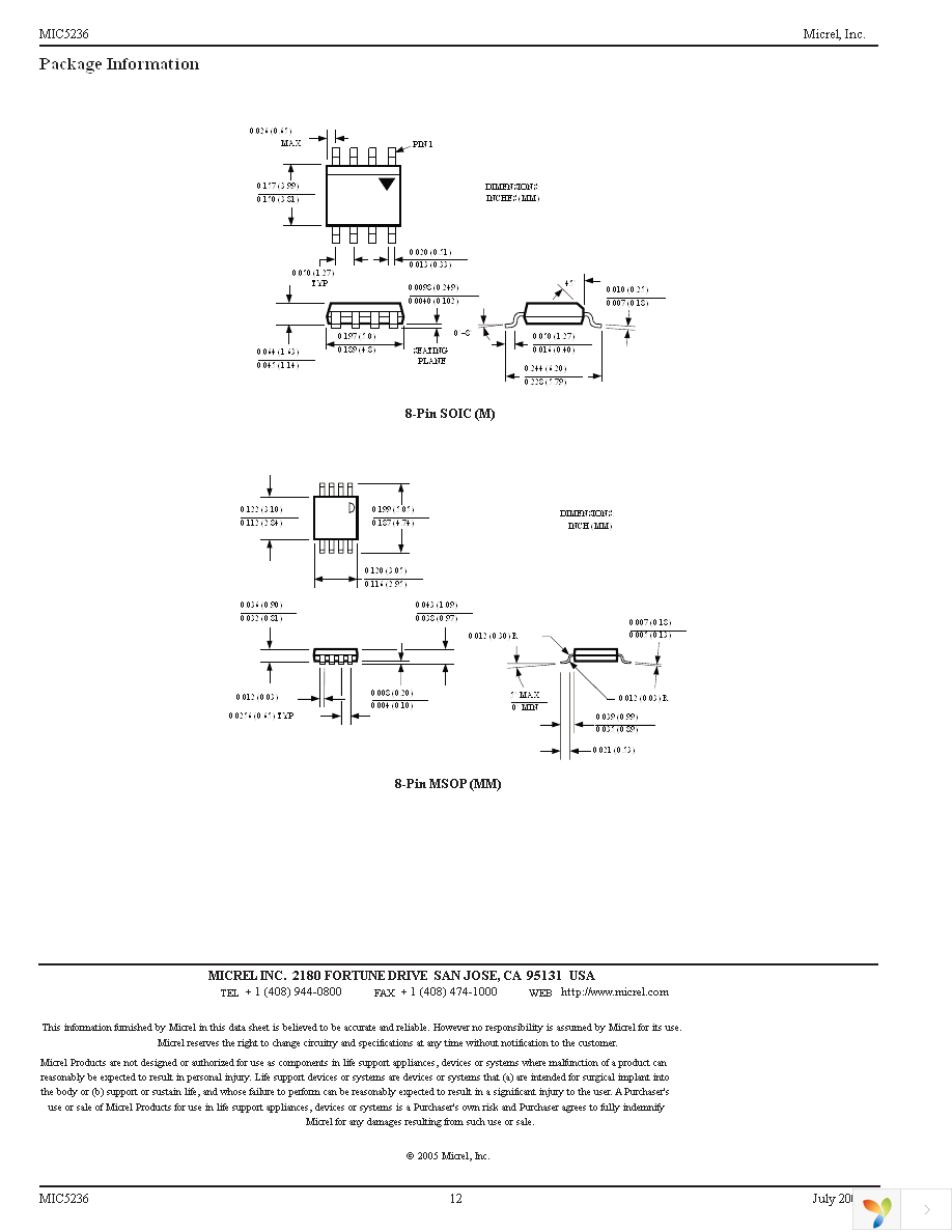 MIC5236-3.3YM Page 12