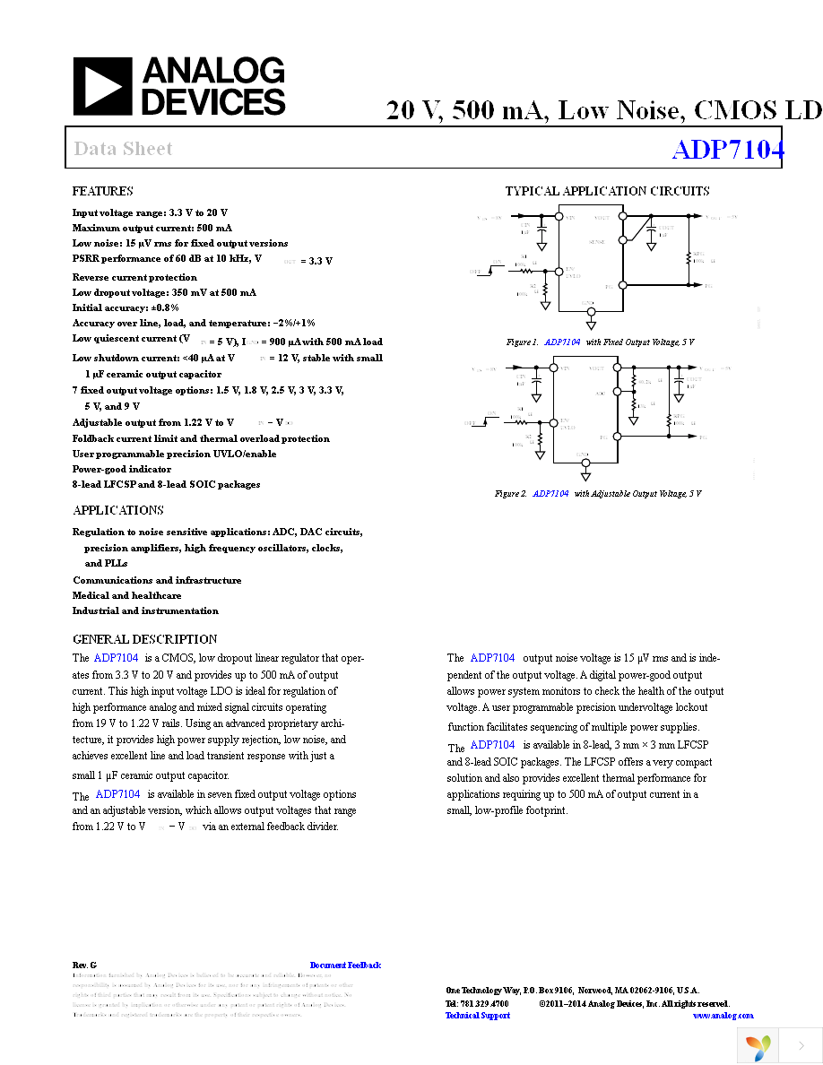 ADP7104ACPZ-3.3-R7 Page 1