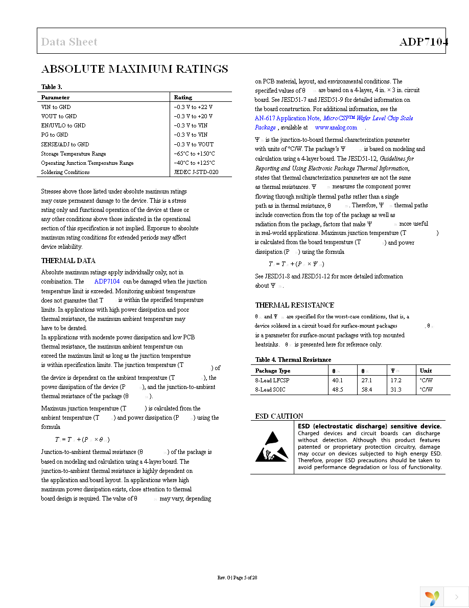 ADP7104ACPZ-3.3-R7 Page 5