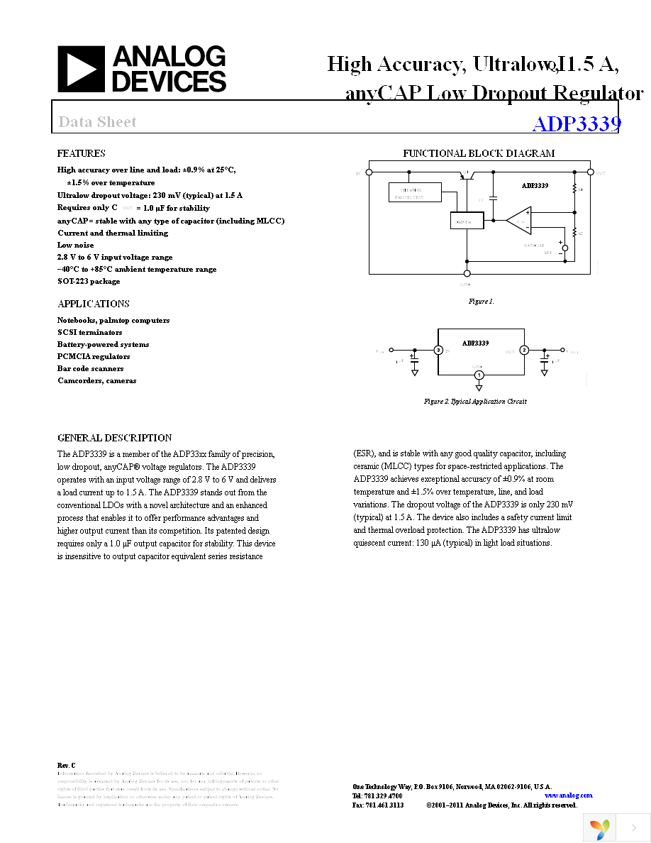 ADP3339AKCZ-3.3-R7 Page 1