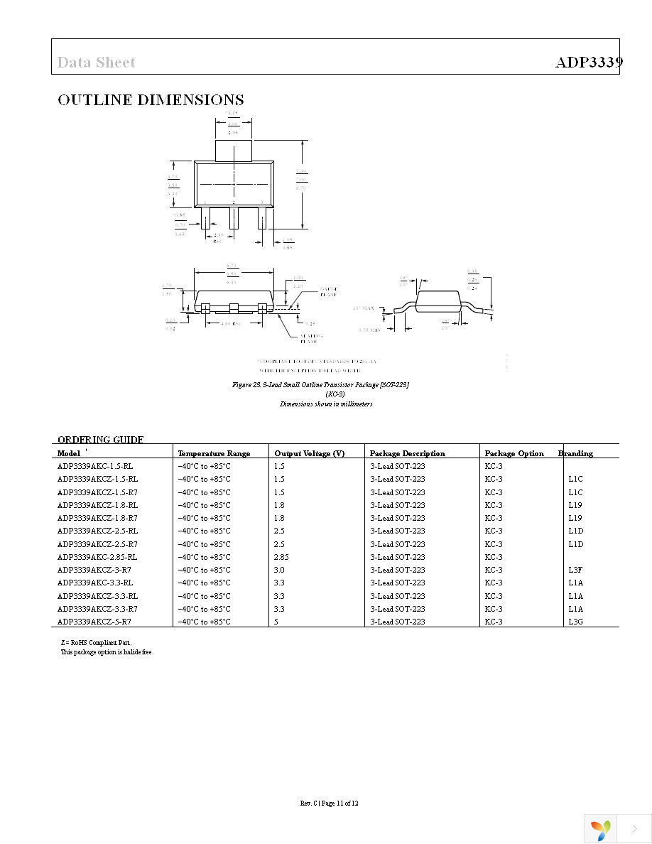 ADP3339AKCZ-3.3-R7 Page 11