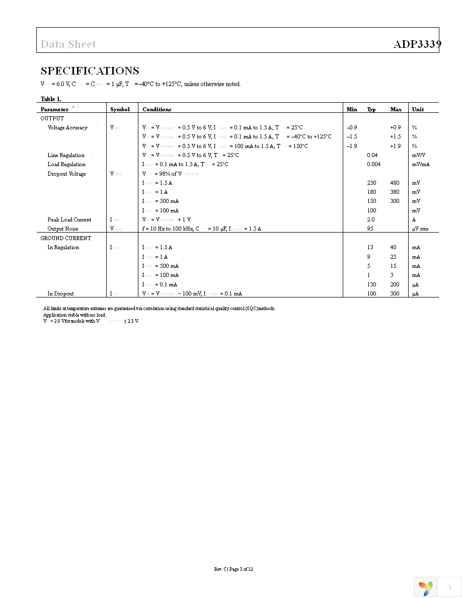 ADP3339AKCZ-3.3-R7 Page 3