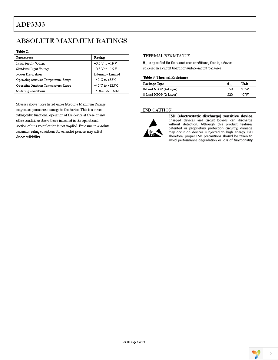 ADP3333ARMZ-5-R7 Page 4