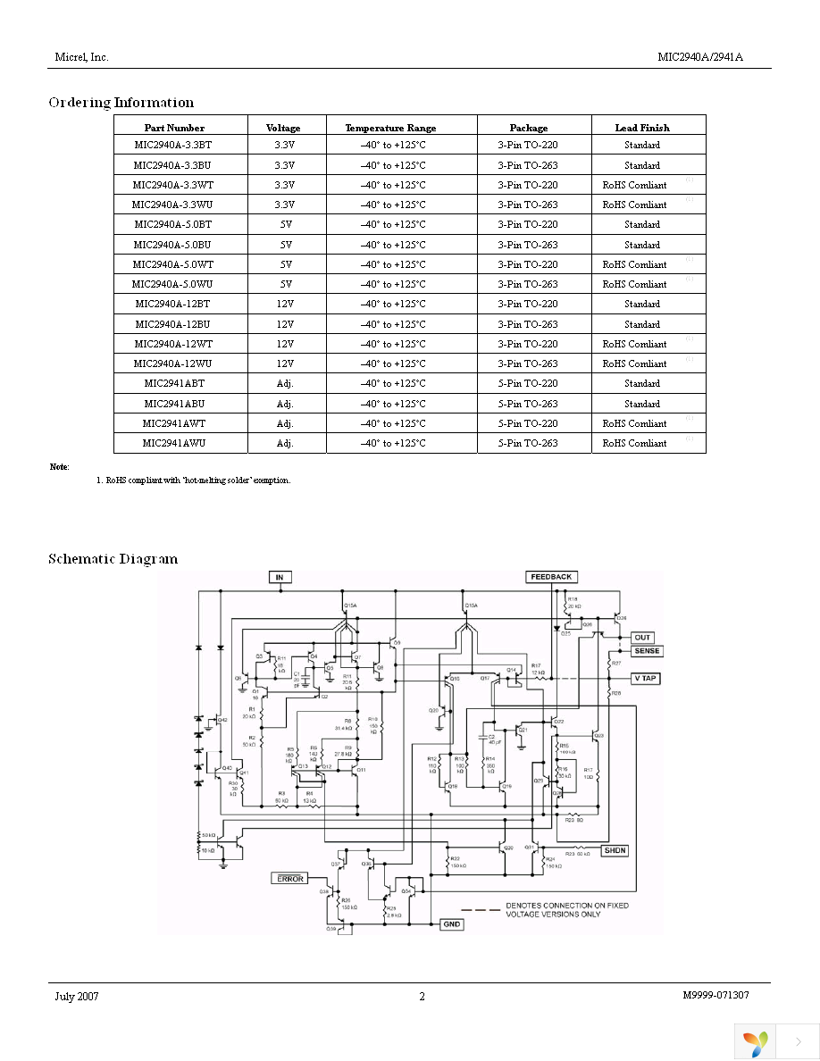 MIC2940A-3.3WT Page 2