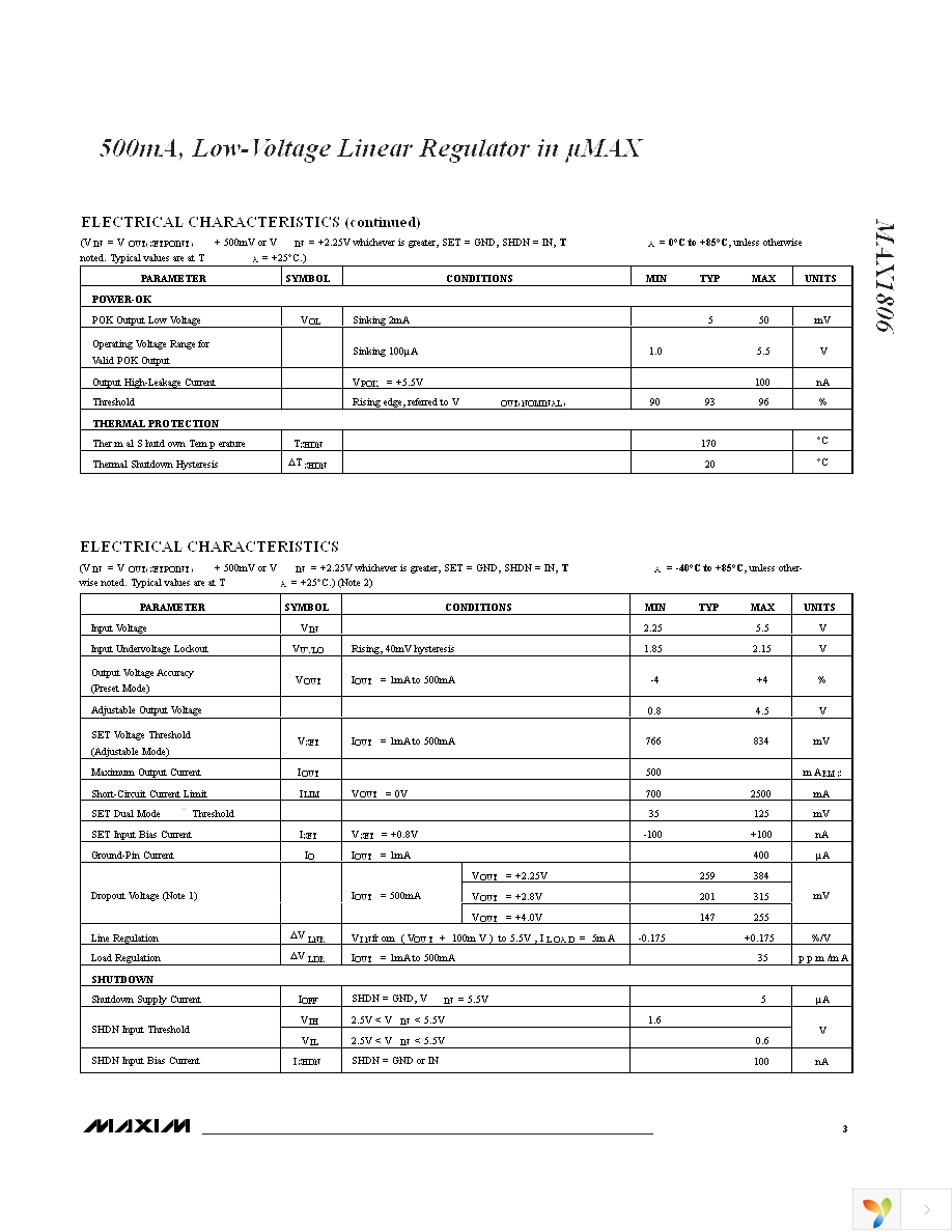 MAX1806EUA33+ Page 3