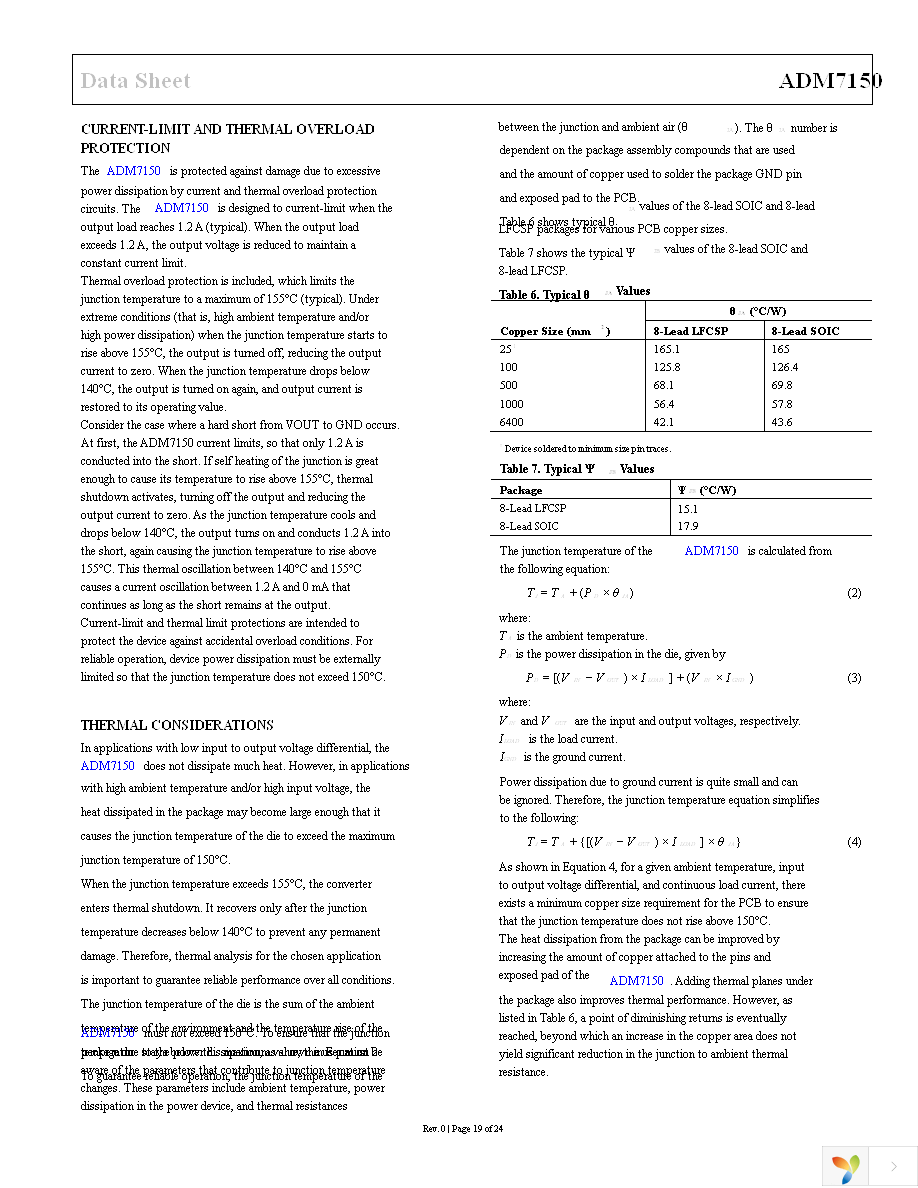 ADM7150ARDZ-5.0 Page 19