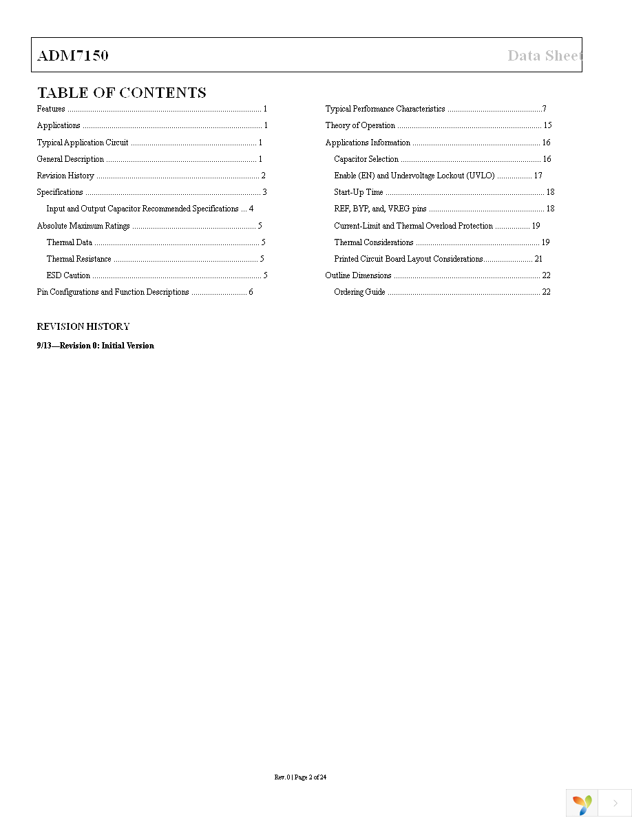 ADM7150ARDZ-5.0 Page 2