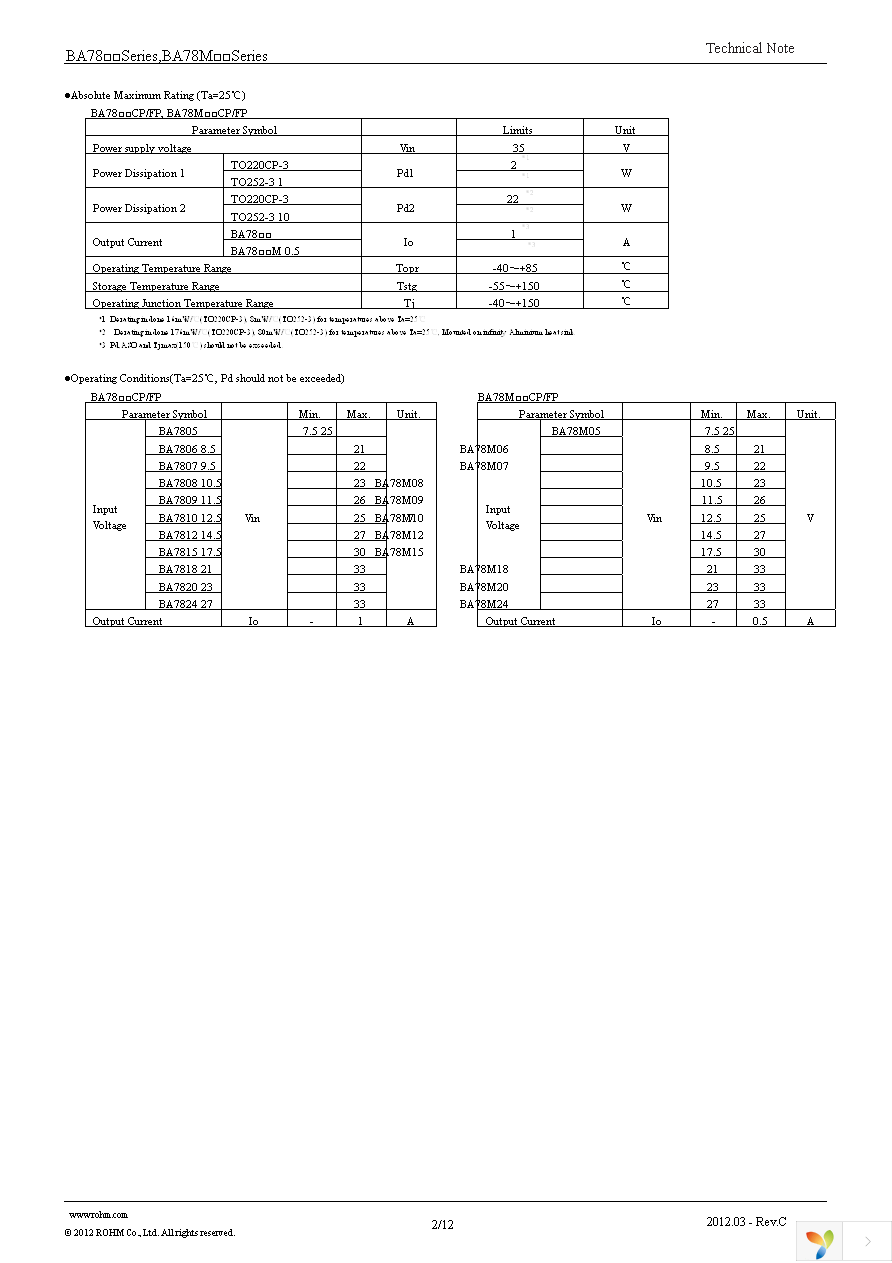 BA78M15FP-E2 Page 2