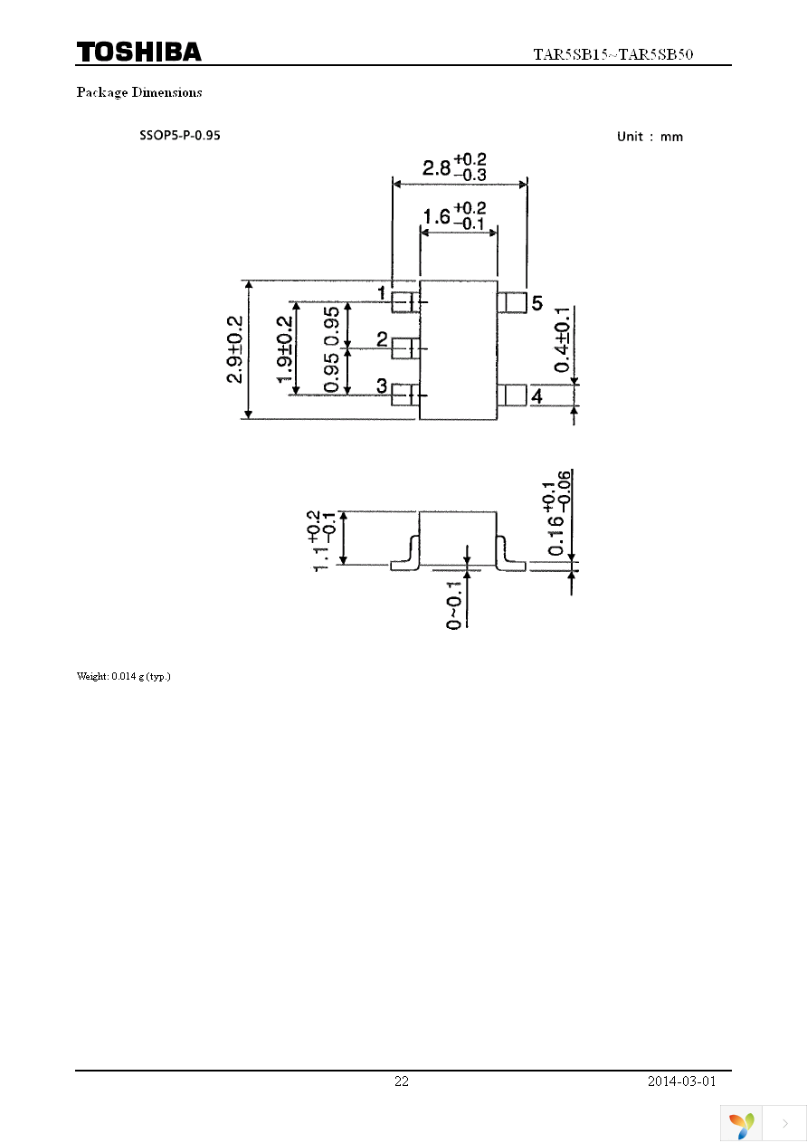 TAR5SB33(TE85L,F) Page 22