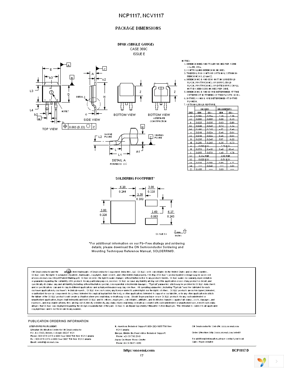 NCP1117ST50T3G Page 17