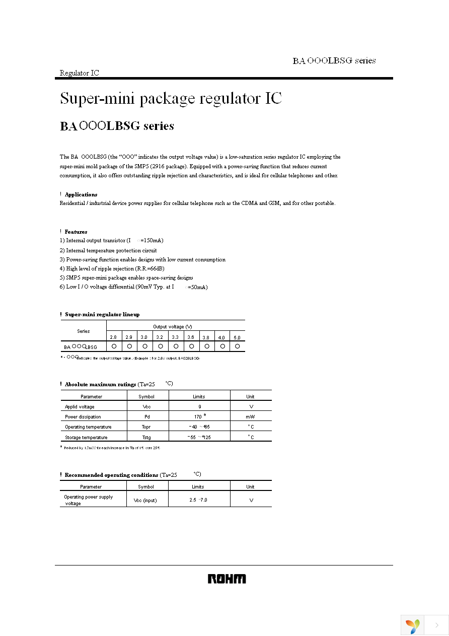 BA050LBSG2-TR Page 1