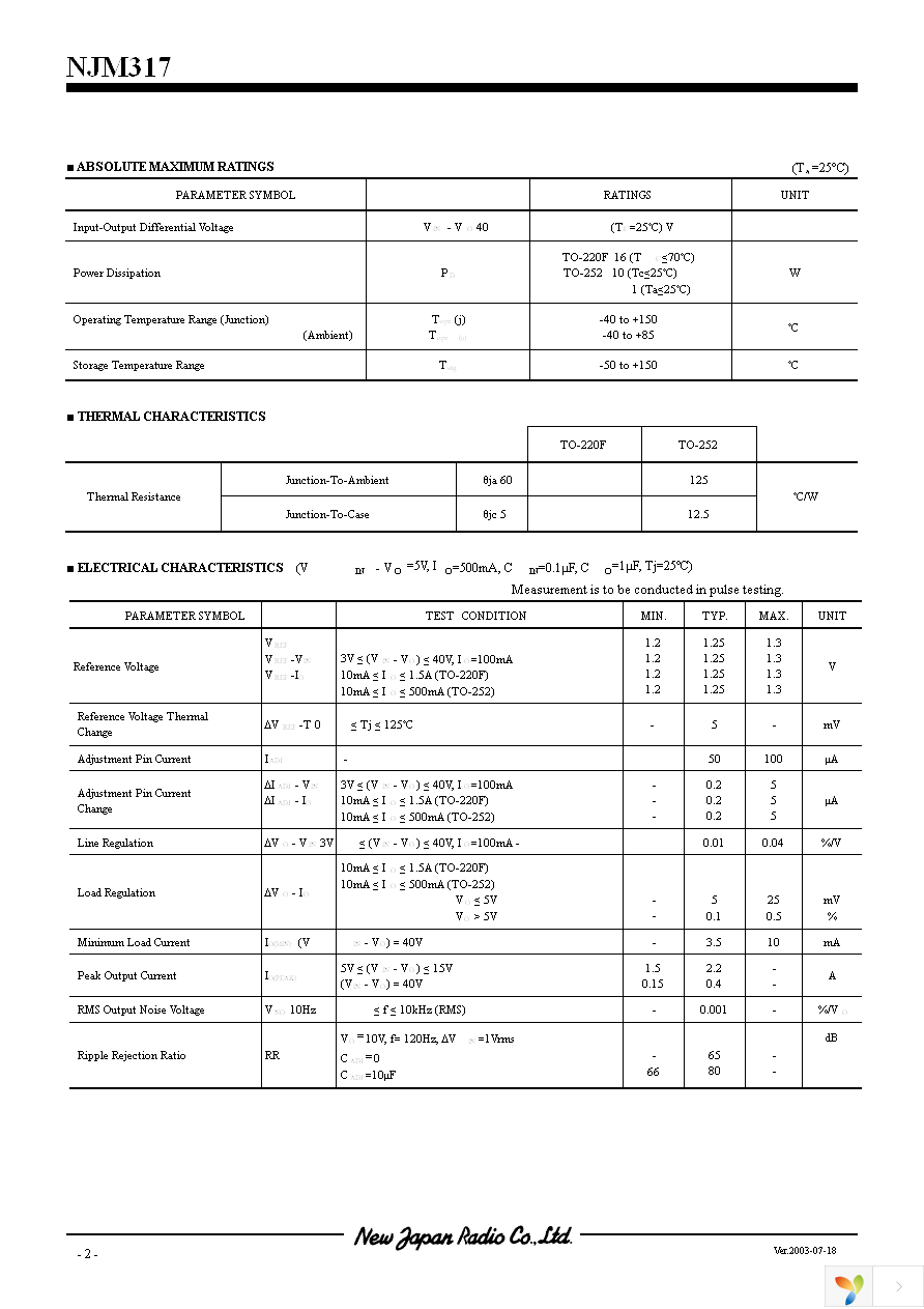 NJM317F Page 2