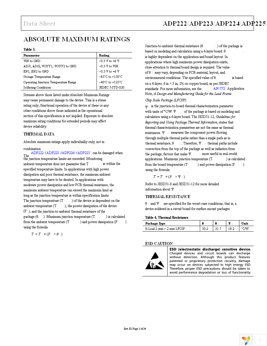 ADP225ACPZ-R7 Page 5