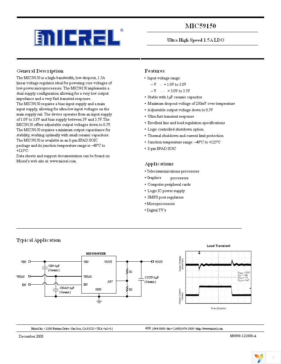 MIC59150YME Page 1