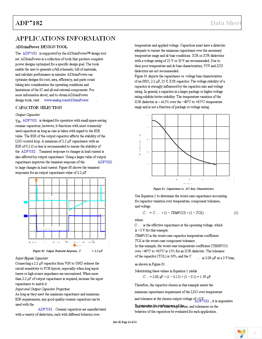 ADP7182ACPZ-5.0-R7 Page 22