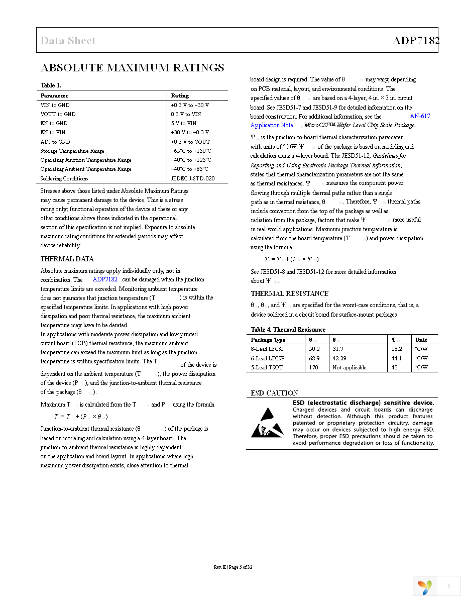 ADP7182ACPZ-5.0-R7 Page 5