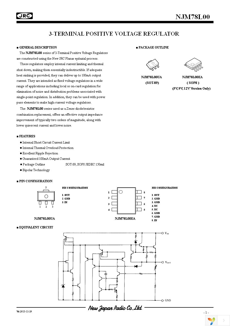 NJM78L06UA-TE1 Page 1