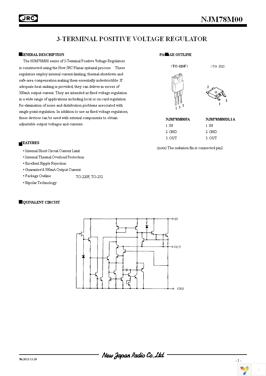 NJM78M05FA Page 1