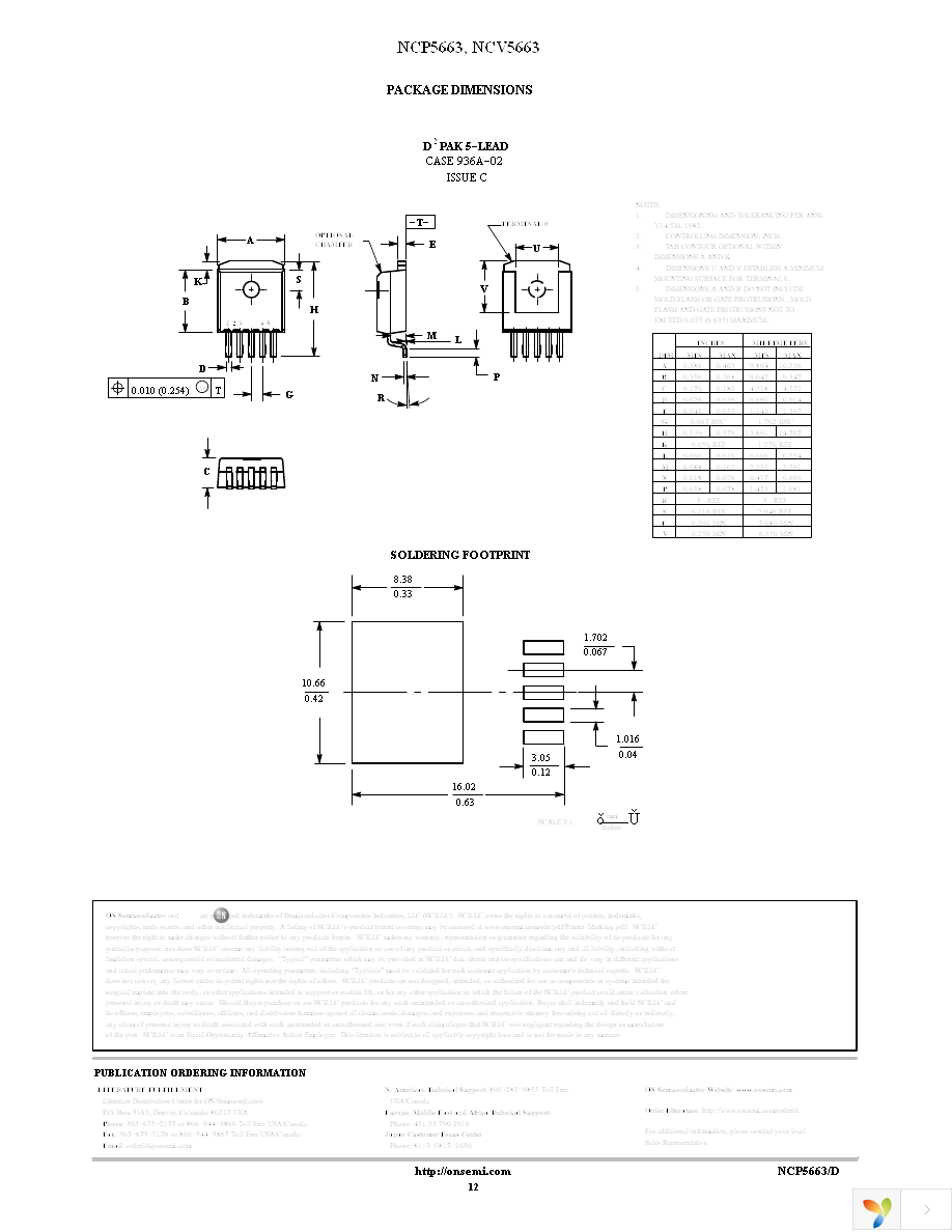 NCP5663DSADJR4G Page 12