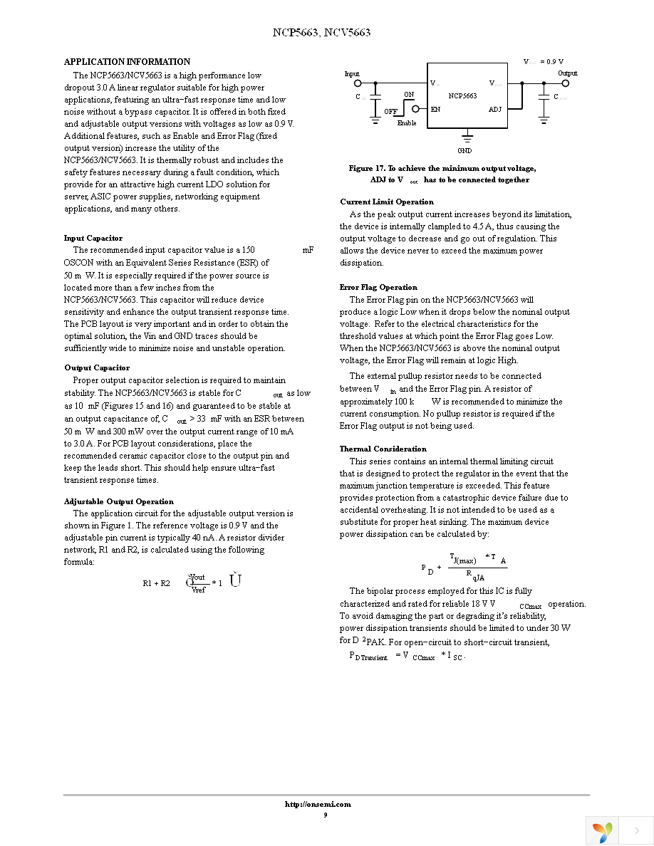 NCP5663DSADJR4G Page 9