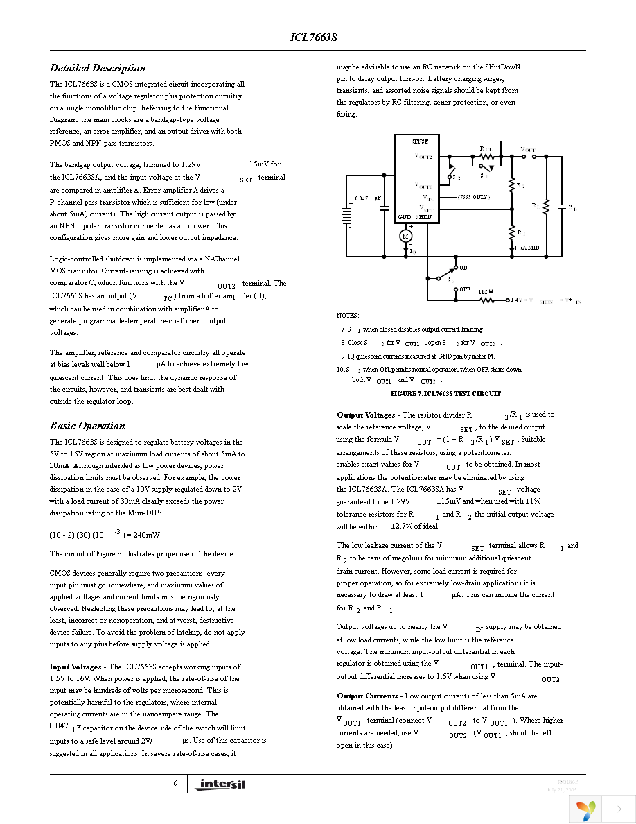 ICL7663SCPAZ Page 6