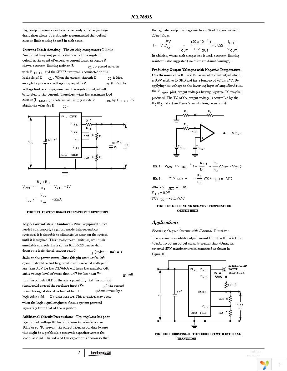 ICL7663SCPAZ Page 7