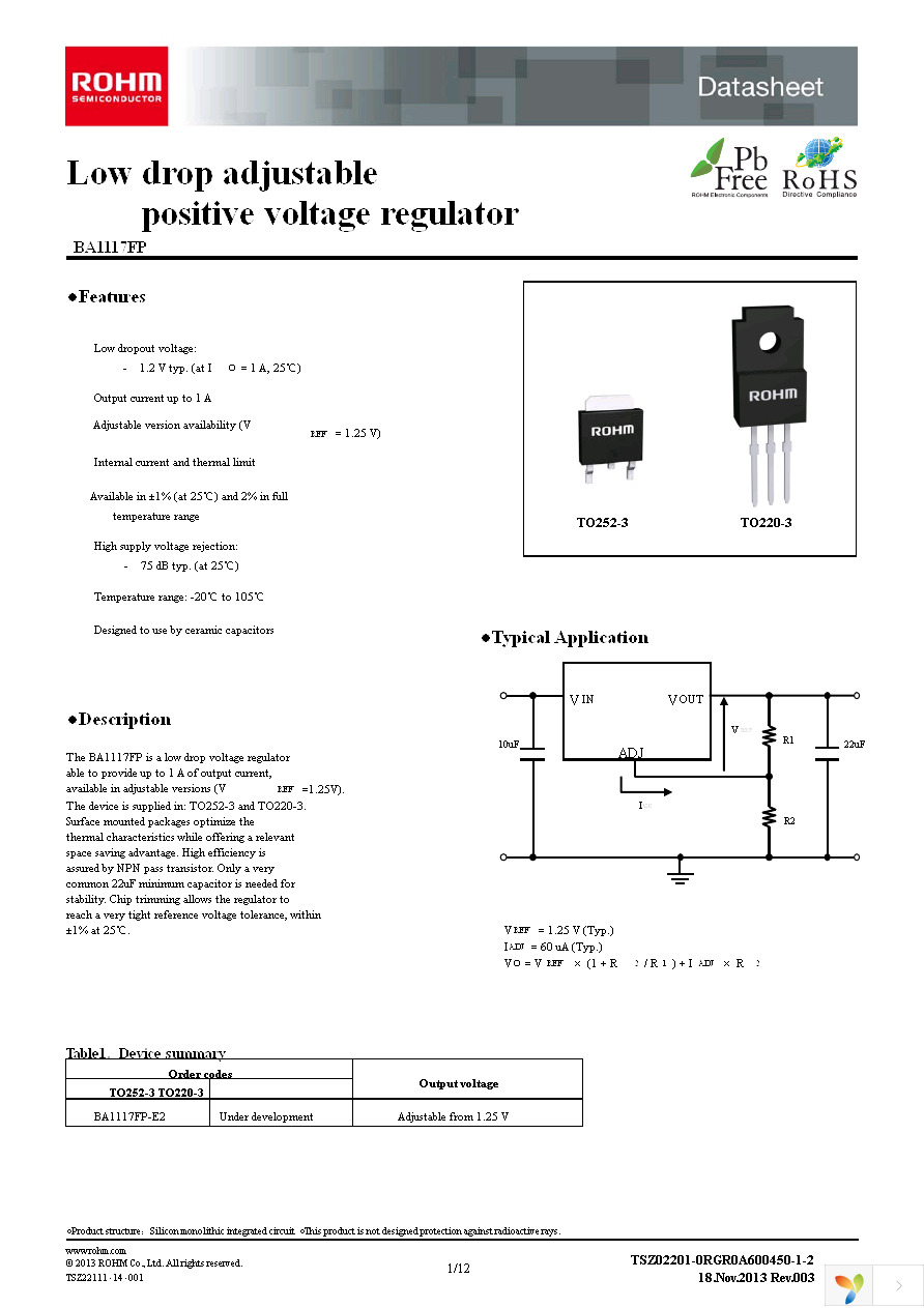 BA1117FP-E2 Page 1