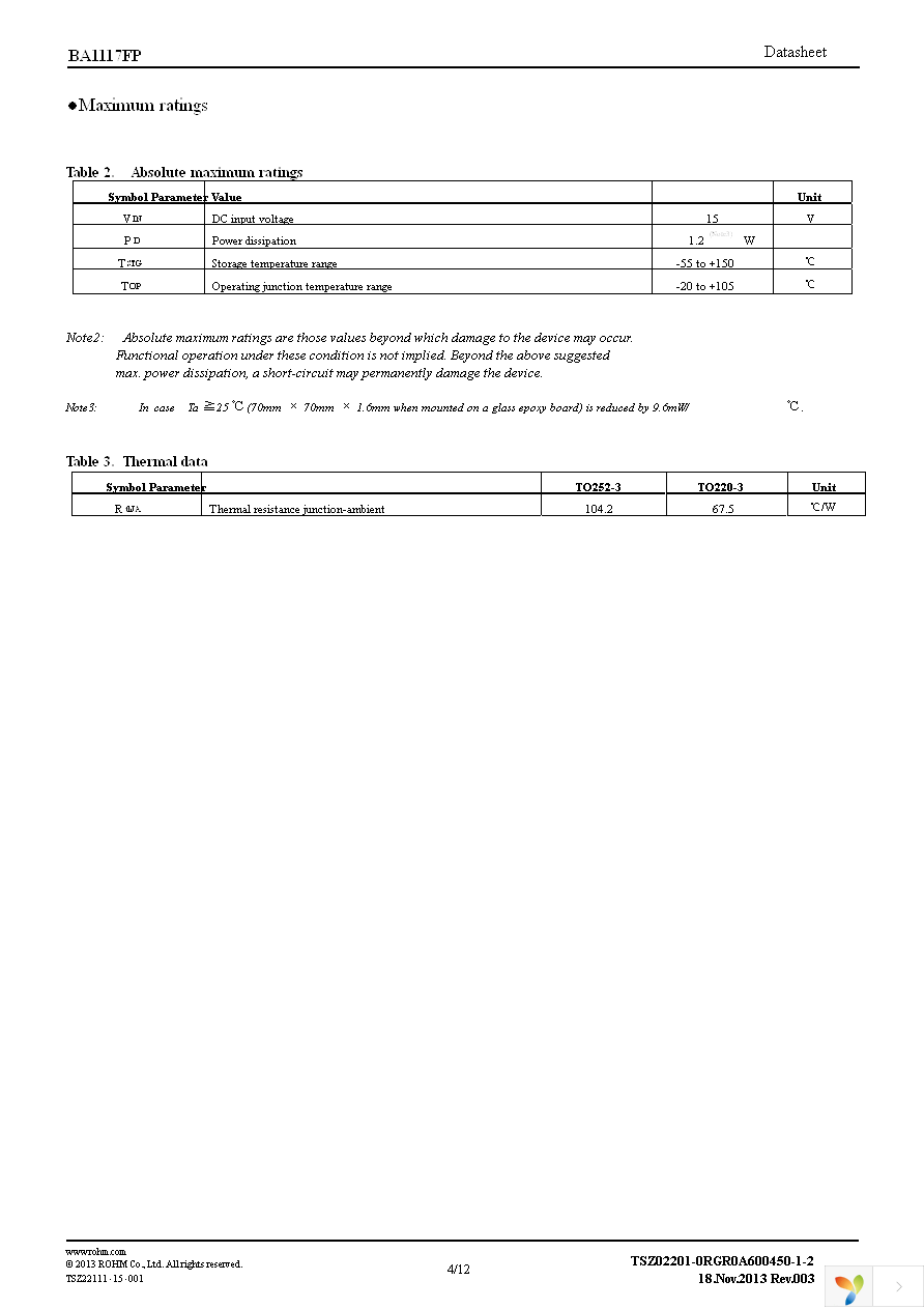 BA1117FP-E2 Page 4