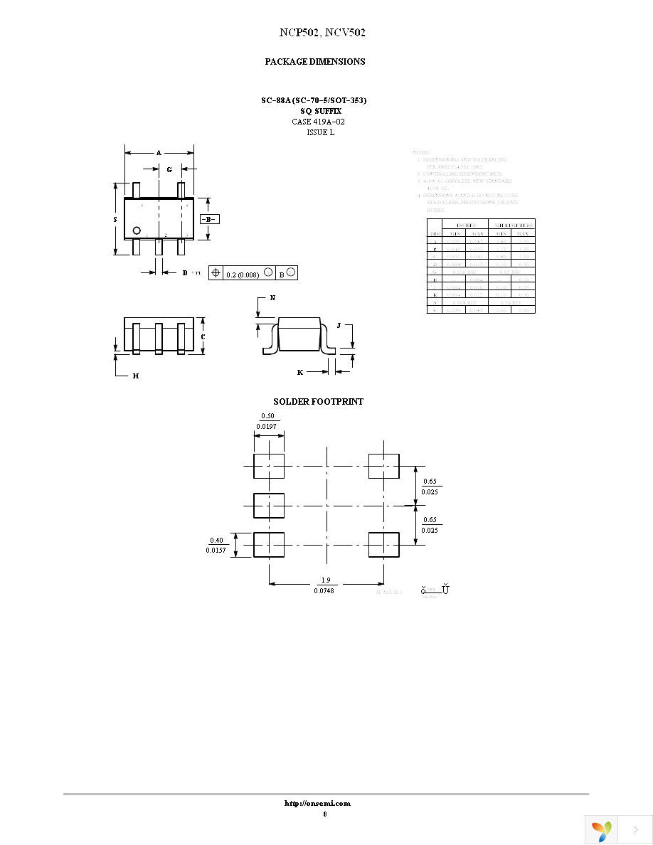 NCP502SQ30T2G Page 8