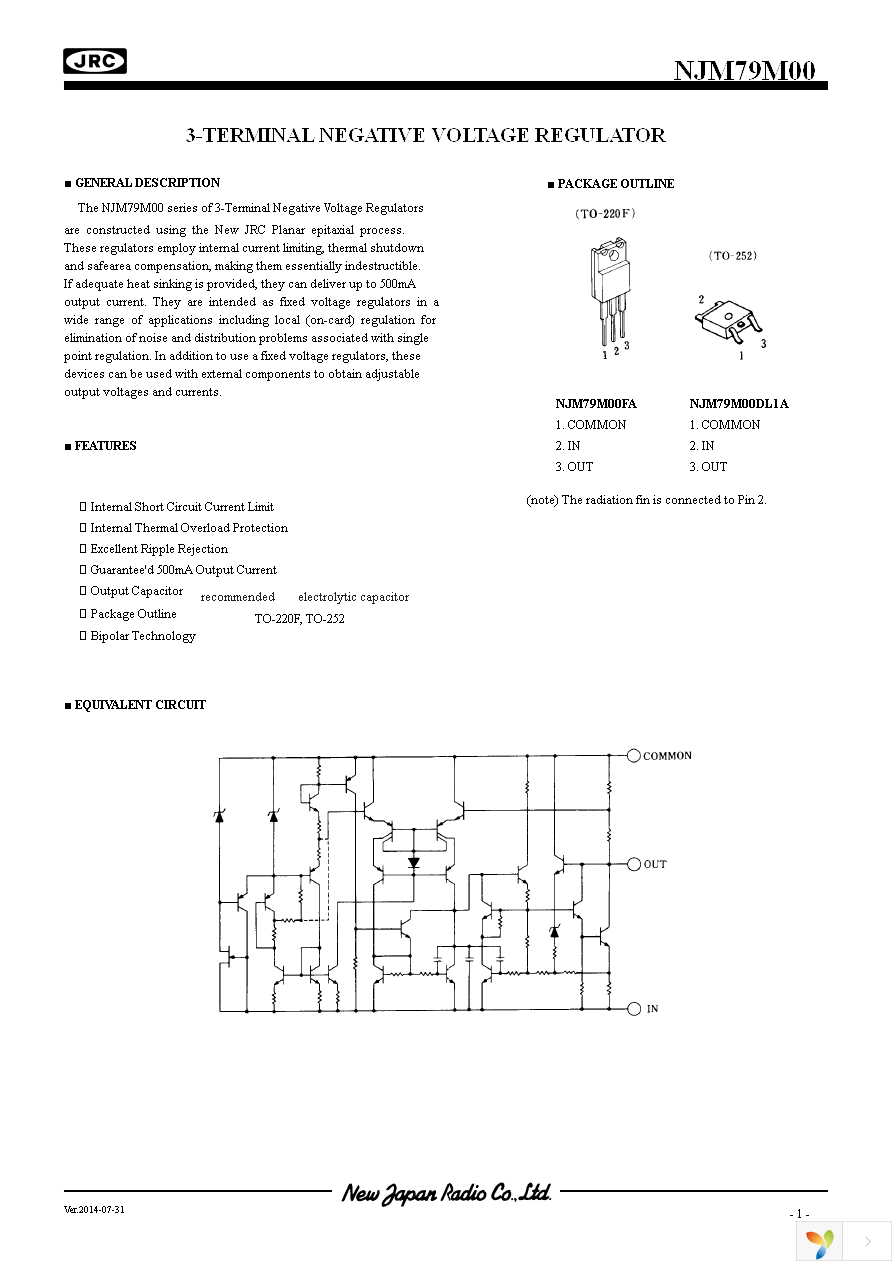 NJM79M05FA Page 1